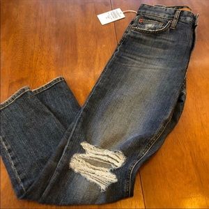 NWT Joe’s Jeans high rise distress knee ankle jean